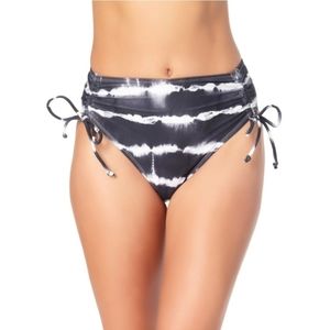 California Waves Tie-Dyed High-Waist Bikini Swim Bottom Sm